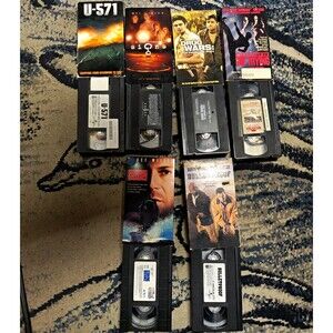VHS Lot of 6 Action Thriller Movies Signs U-571 Bulletproof Striking Distance